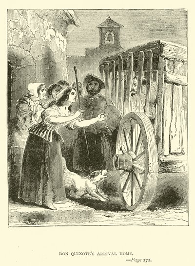 La llegada a casa de Don Quijote de John Gilbert